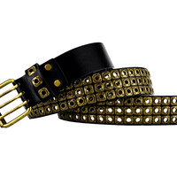 Stunning Punk Werewolf Claw 3 Pins Square Rivet Eyelets Leather Belt Streetwear Rave Men Women Awesome - Thumbnail 5