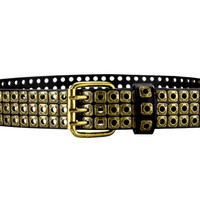 Stunning Punk Werewolf Claw 3 Pins Square Rivet Eyelets Leather Belt Streetwear Rave Men Women Awesome - Thumbnail 7