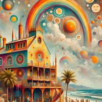 Abstract Beach House Cross Stitch Pattern - Thumbnail 2