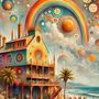 Abstract Beach House Cross Stitch Pattern-2