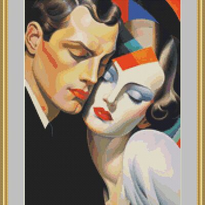 Art deco elegance cross stitch pattern