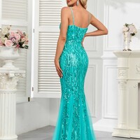 Mermaid Gown with Luxurious Sequins - Thumbnail 3
