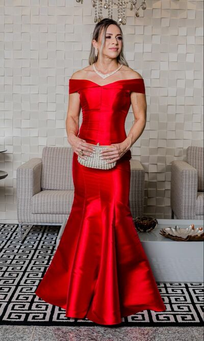 Elegant Mother of the Bride/Groom Dress Green Red Mermaid Evening Formal Prom Dress