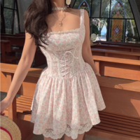 Drawstring waist elasticated princess dress - Thumbnail 3