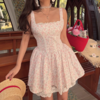 Drawstring waist elasticated princess dress - Thumbnail 4