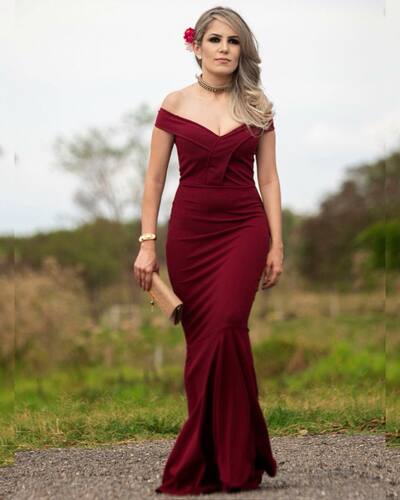 Elegant Mother of the Bride/Groom Dress Wine Red Mermaid Off the Shoulder Evening Formal Prom Dress