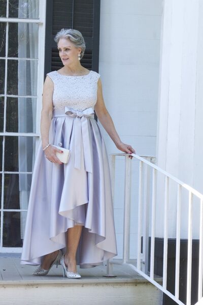 Elegant Mother of the Bride/Groom Dress Crew Neck Lace Evening Formal Prom Dress