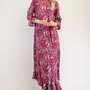 Magenta Paisley Print Plus Modest Maxi Dress by Celeste-2