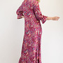 Magenta Paisley Print Plus Modest Maxi Dress by Celeste-4