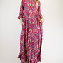 Magenta Paisley Print Plus Modest Maxi Dress by Celeste-2