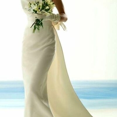 Elegant mermaid simple crew neck beach boho wedding dress bridal gowns