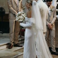 Elegant Sheath Beach Boho Wedding Dress Bridal Gowns - Thumbnail 1