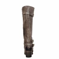 High boots with pointed straps thick heels motorcycle boots 2 colors - Thumbnail 2