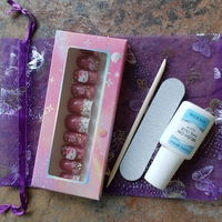 HELLO KITTY LOVE 😻 💕 NON-TOXIC NAIL POLISH PRESS-ONS By Nubian Collection Artwear 👑 - Thumbnail 4