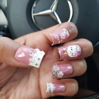 HELLO KITTY LOVE 😻 💕 NON-TOXIC NAIL POLISH PRESS-ONS By Nubian Collection Artwear 👑 - Thumbnail 6