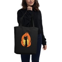 Flaming cat tote bag - Thumbnail 1