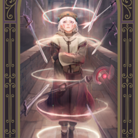 Tsukasa Art Print | Gold Metallic .//Hack Painting | Isekai Tarot Collector Print  - Thumbnail 1