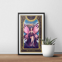 Accel World Art Print | Gold Metallic Haruyuki & Kuroyukihime Painting | Isekai Tarot Collector Print  - Thumbnail 1