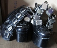 Black Demonia Boots(Worn Once/Leather Peeling)