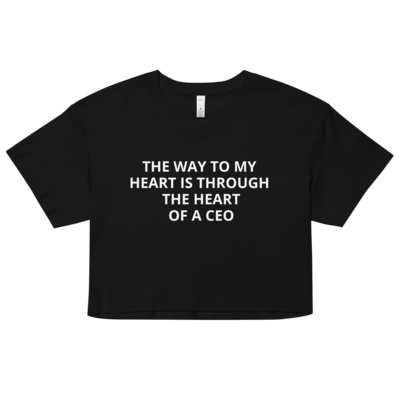 The way to my heart womens crop top