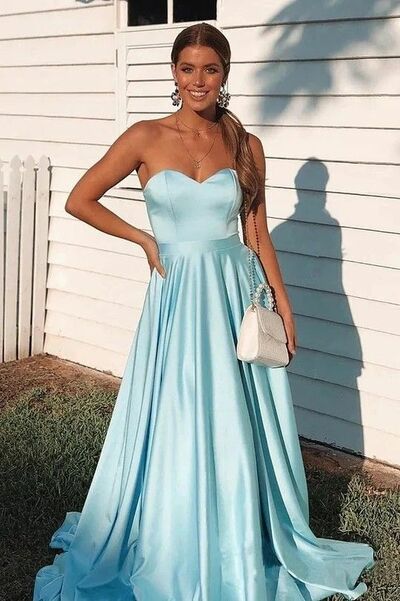 Elegant Mother of the Bride/Groom Dress Blue Evening Formal Prom Dress