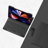 Leather New iPad Air 7 6 Pro 11 Keyboard With Cover IPMK01 - Thumbnail 3