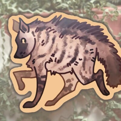 Striped hyena | sticker