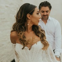 Boho Lace Off Shoulder Wedding Dress, Lace Bridal Dress Wedding Gown  - Thumbnail 2