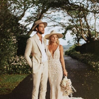 Mermaid sexy wedding dress, deep v-neck wedding dress wedding gown