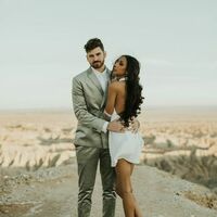 Sexy Short Wedding Dress, Halter Short Wedding Gown Bridal Dress - Thumbnail 1