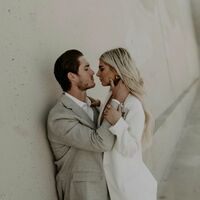 Modern Bride, White Wedding Suit - Thumbnail 2