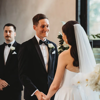 A-line Wedding Dress, Side Split Wedding Gown, Satin Wedding Dresses - Thumbnail 3