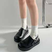 Big Toe Mary Jane Shoes In Black - Thumbnail 1