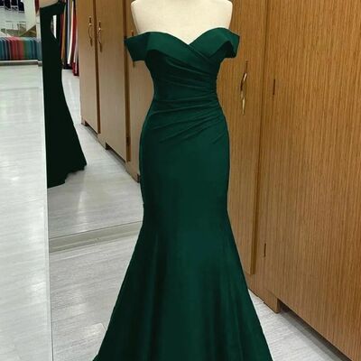 Elegant mother of the bride/groom dress green simple evening formal prom dress 