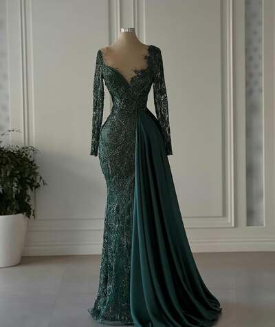 Long Sleeve Formal Dress, Evening Dress,Prom Gowns,Prom Dresses Z91
