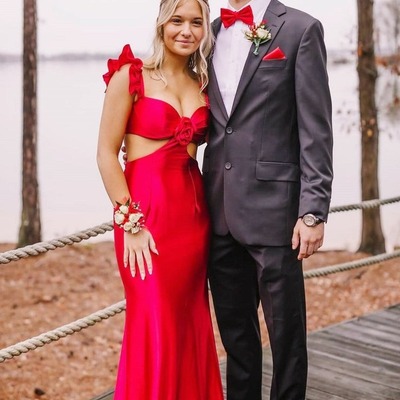 Charming sweetheart violet satin long mermaid prom dresses,pd230943