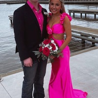 Charming Sweetheart Violet Satin Long Mermaid Prom Dresses,PD230943 - Thumbnail 1