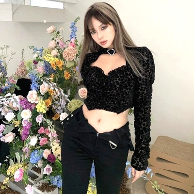 Stunning sexy french square neckline ruffle bubble flattering blouse tops streetwear party nightclub awesome  - Thumbnail 5