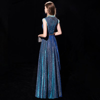 New Banquet Starry Sky Celebrity  Elegant Host Performance Dress
Long Dress - Thumbnail 2