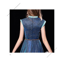 New Banquet Starry Sky Celebrity  Elegant Host Performance Dress
Long Dress - Thumbnail 4