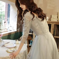 new style long sleeve dress for women Evening gown - Thumbnail 3