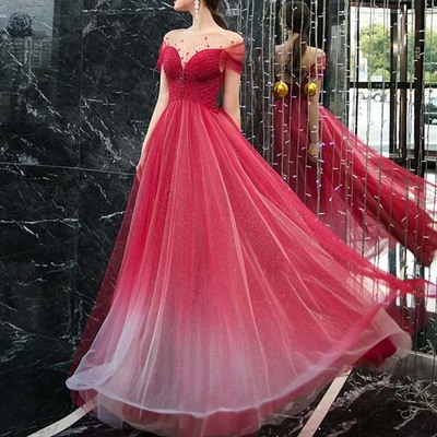 New fashion banquet performance evening party dress