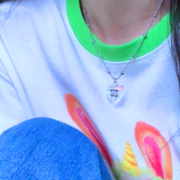 *Free Shipping*LOVE HEART WITH CHERRY NECKLACE - Thumbnail 1