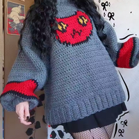 *Free Shipping*RED MEOW SWEATER - Thumbnail 1