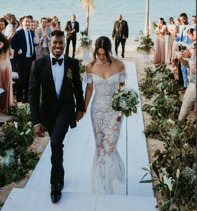 Sexy Mermaid Lace Wedding Dress, Off Shoulder Lace Wedding Gown Bridal Dress