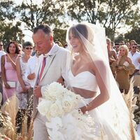 Sexy Two Pieces Wedding Dress, Satin Wedding Gown Bridal Dress - Thumbnail 1