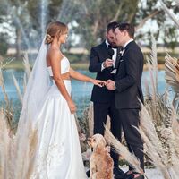 Sexy Two Pieces Wedding Dress, Satin Wedding Gown Bridal Dress - Thumbnail 3