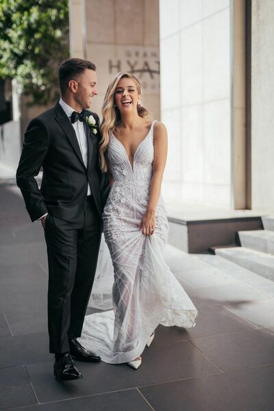 Sexy Mermaid Wedding Dress, Luxury Beads Wedding Gown Bridal Dress