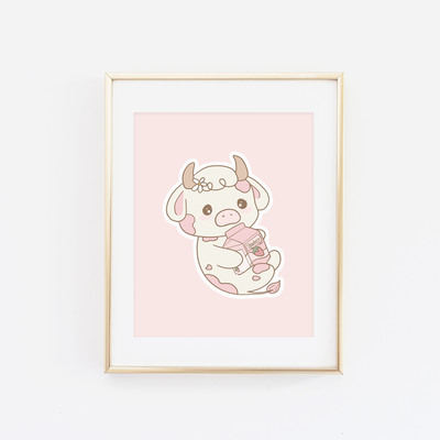 Rainbow milk cow print (choose your color) - Thumbnail 1