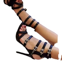 Buckle sexy fashion stilettos thin straps party high heel sandals - Thumbnail 3